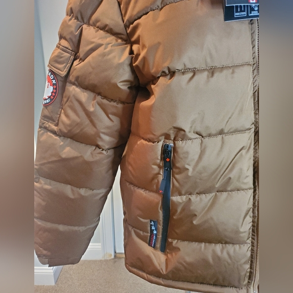 Canada Weather Gear Brown Hooded Puffer Jacket Mens - Picture 3 of 12